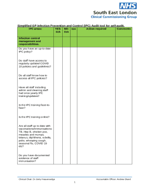 GP Infection Prevention and Control Audit Tool