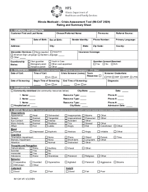 Illinois Medicaid Crisis Assessment Tool
