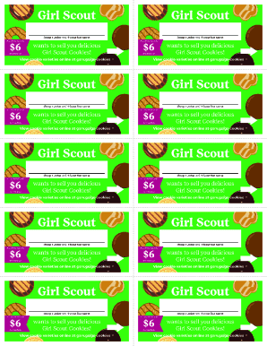 Girl Scout Cookie Sale Flyer