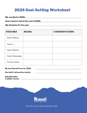 2026 Goal-Setting Worksheet