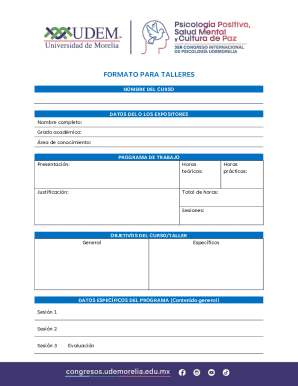 Workshop Course Format