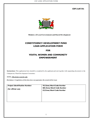 CDF Loan Application Form