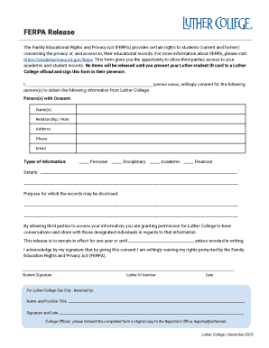 FERPA Release Form