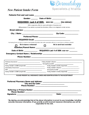 New Patient Intake Form