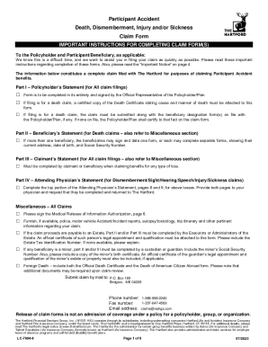 Participant Accident Claim Form