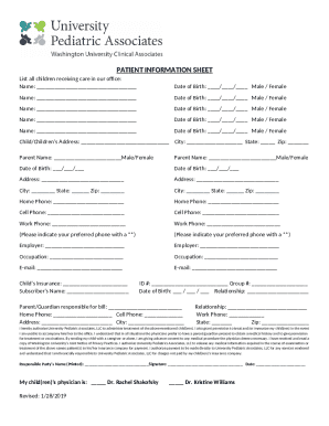 Patient Information Sheet
