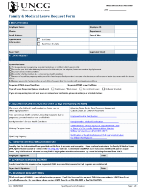 Family Medical Leave Request Form