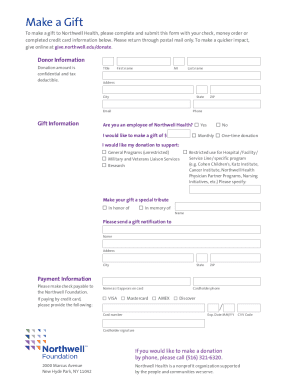Northwell Health Donation Form