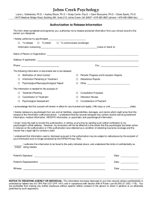 Authorization to Release Information