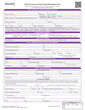 STAT Prenatal and Fetal Testing Requisition Form