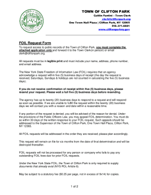 New York FOIL Request Form