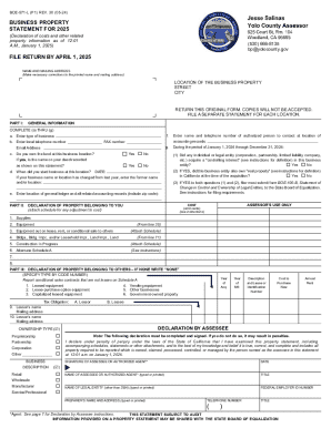 California Business Property Statement