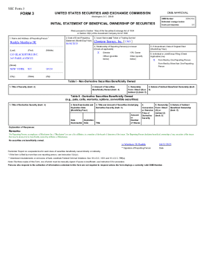 SEC Form 3 - Beneficial Ownership