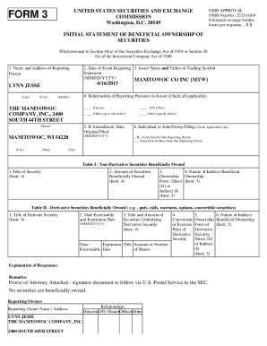 Initial Statement of Beneficial Ownership of Securities