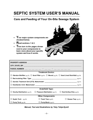 Septic System User’s Manual