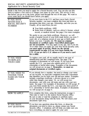 US Social Security Card Application