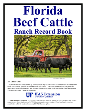 Florida Beef Cattle Ranch Record Book