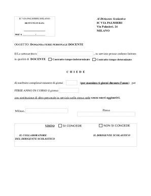 Leave Request Form for Teachers