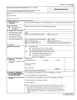 German Building Permit Application
