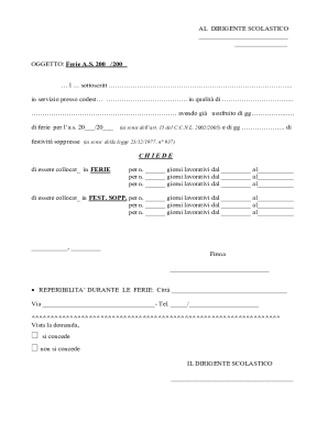 School Holiday Request Form