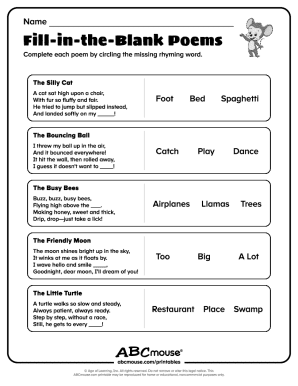 Fill-in-the-Blank Poems