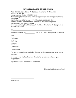 Ethnic-Racial Self-Declaration Form