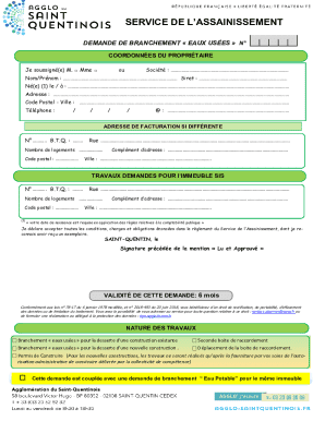 Service Assainissement Connection Request