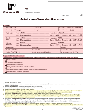 Czech Republic Social Assistance Application