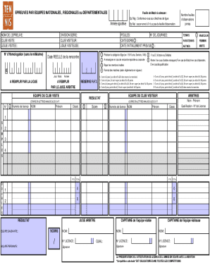 Tennis Match Score Sheet