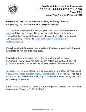 Financial Assessment Form FA2