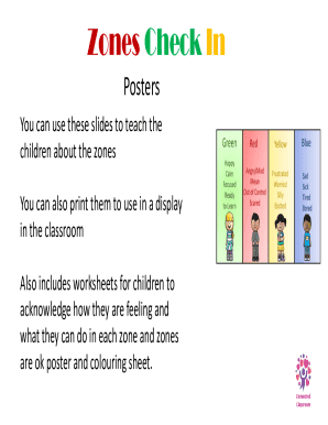 Zones Check In Posters