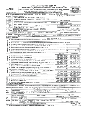 Form 990 2023 Agricultural College Foundation