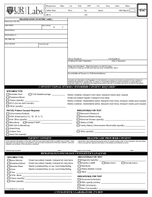 Cytogenetic Testing Requisition Form