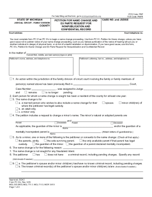 Michigan Name Change Petition