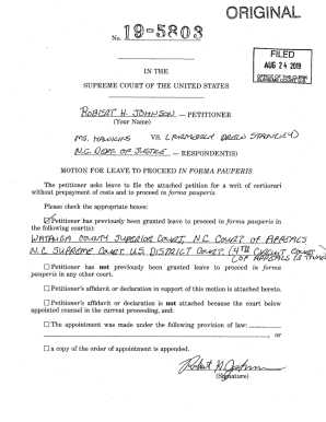 Motion for Leave to Proceed in Forma Pauperis