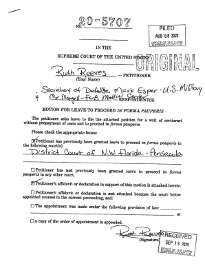 Motion for Leave to Proceed in Forma Pauperis