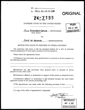 Motion for Leave to Proceed in Forma Pauperis