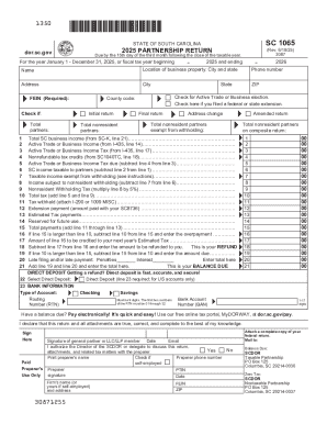 South Carolina Partnership Return Form SC1065