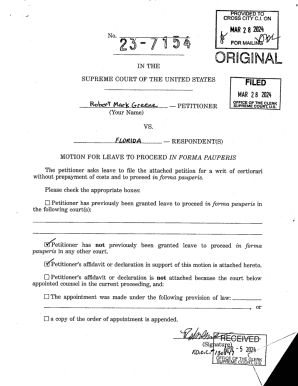 Motion for Leave to Proceed in Forma Pauperis
