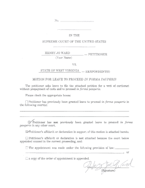 Motion for Leave to Proceed in Forma Pauperis