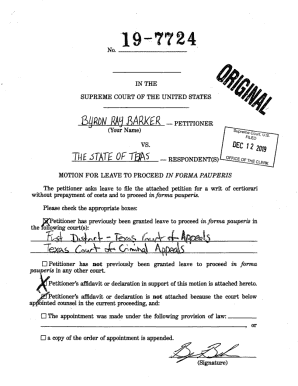 Motion for Leave to Proceed in Forma Pauperis