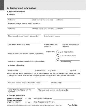 Application for Pardon After Completion of Sentence