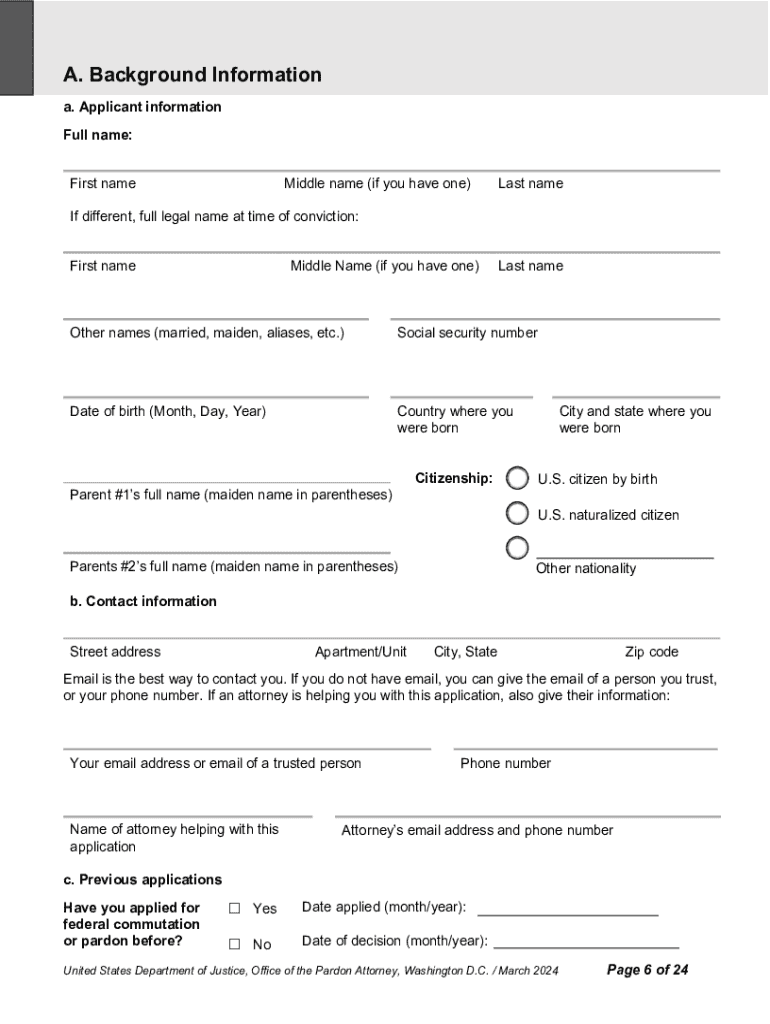 Application for Pardon After Completion of Sentence - Fill Online ...