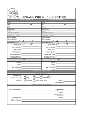 Mortgage Loan Application Form