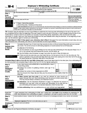 IRS Form W-4 Employee's Withholding Certificate