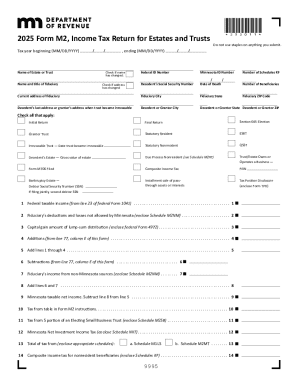 Minnesota Form M2 Income Tax Return for Estates and Trusts
