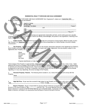 Virginia Residential Realty Purchase and Sale Agreement