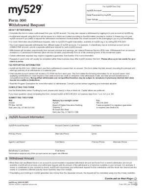 my529 Withdrawal Request Form