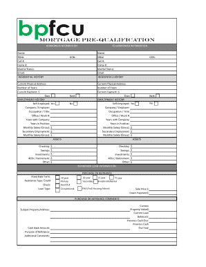 Mortgage Loan Application Form