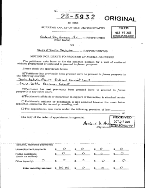 Motion for Leave to Proceed in Forma Pauperis